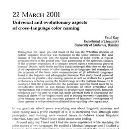 Minutes, 2001-03-22. Langua...