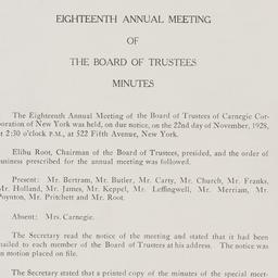 Board Meeting - 18th Annual...