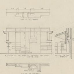 Fireplace plans, section, e...