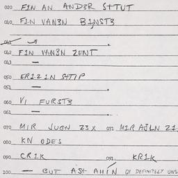 Eastern questionnaire, answ...