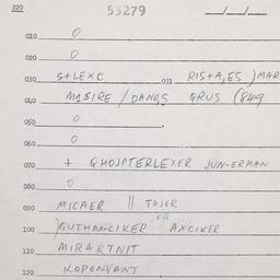 Eastern questionnaire, answ...