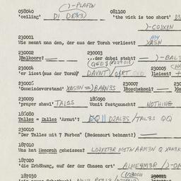 Western questionnaire, answ...
