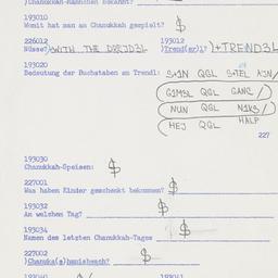 Western questionnaire, answ...