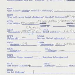 Western questionnaire, answ...