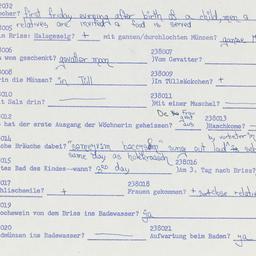 Western questionnaire, answ...
