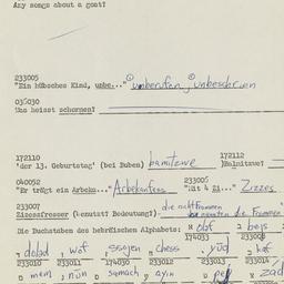 Western questionnaire, answ...