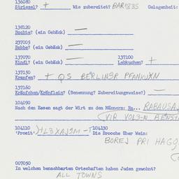 Western questionnaire, answ...
