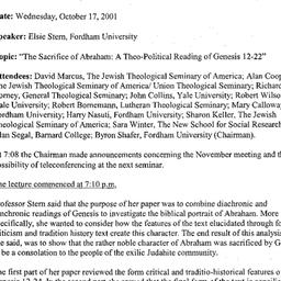 Minutes, 2001-10-17. The St...