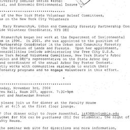 Announcements, 2004-11-03. ...