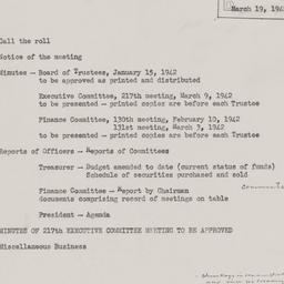 Board Meeting, 3/19/1942