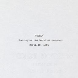 Meeting of the Board of Tru...