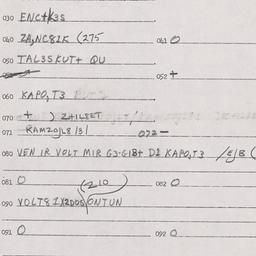 Eastern questionnaire, answ...