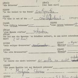 Western questionnaire, answ...
