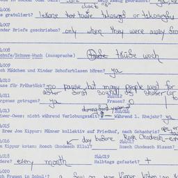 Western questionnaire, answ...