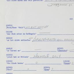 Western questionnaire, answ...