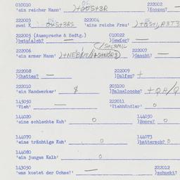 Western questionnaire, answ...