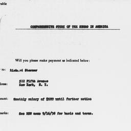 Invoice for payment of Rich...