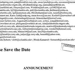 Announcements, 2005-05-02. ...