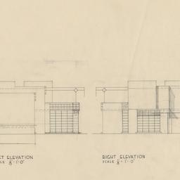 Left, right side elevations