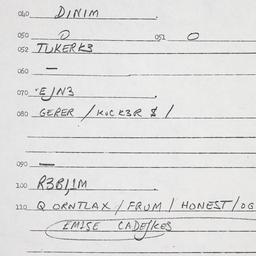 Eastern questionnaire, answ...