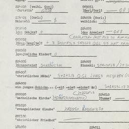 Western questionnaire, answ...