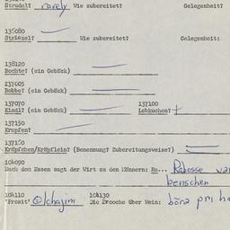 Western questionnaire, answ...