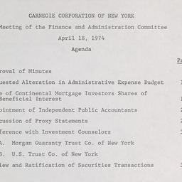 Meeting of the Finance and ...