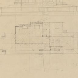 First floor plan, front, si...