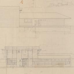 Elevation, longitudinal sec...