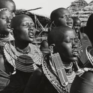 Maasai women with bead neck...