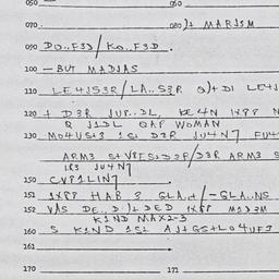 Eastern questionnaire, answ...