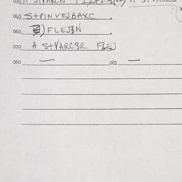 Eastern questionnaire, answ...