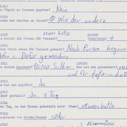 Western questionnaire, answ...