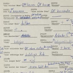 Western questionnaire, answ...