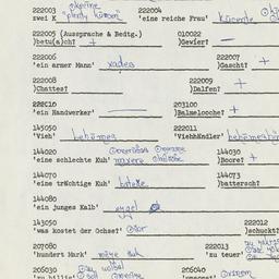 Western questionnaire, answ...