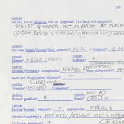 Western questionnaire, answ...