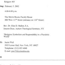 Announcements, 2002-02-05. ...