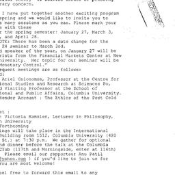 Announcements, 2005-01-27. ...