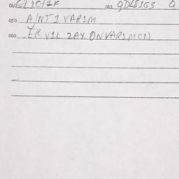 Eastern questionnaire, answ...
