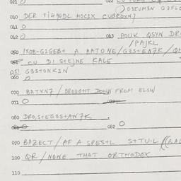 Eastern questionnaire, answ...