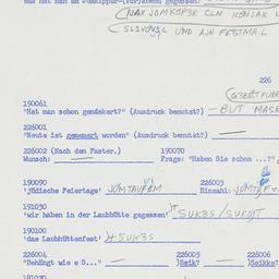 Western questionnaire, answ...