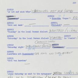 Western questionnaire, answ...