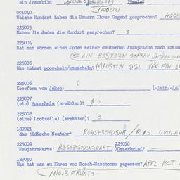 Western questionnaire, answ...