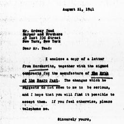 Letter from Charles Dollard...
