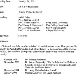 Minutes, 2001-01-24. Law an...
