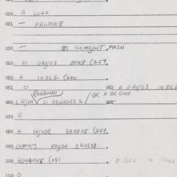 Eastern questionnaire, answ...
