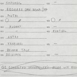 Eastern questionnaire, answ...
