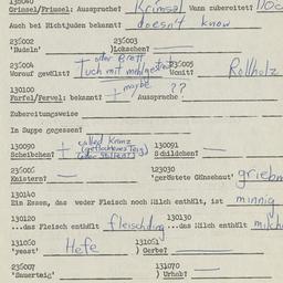 Western questionnaire, answ...