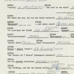 Western questionnaire, answ...