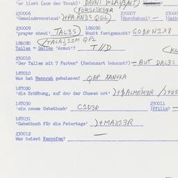 Western questionnaire, answ...